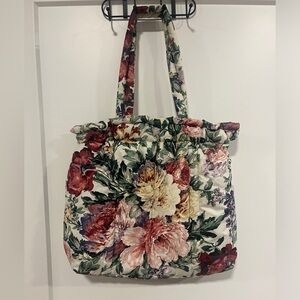 Vintage Floral Expandable Purse by Holdings